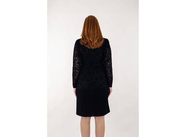 Mirabel Dress Black S Velour lace dress 