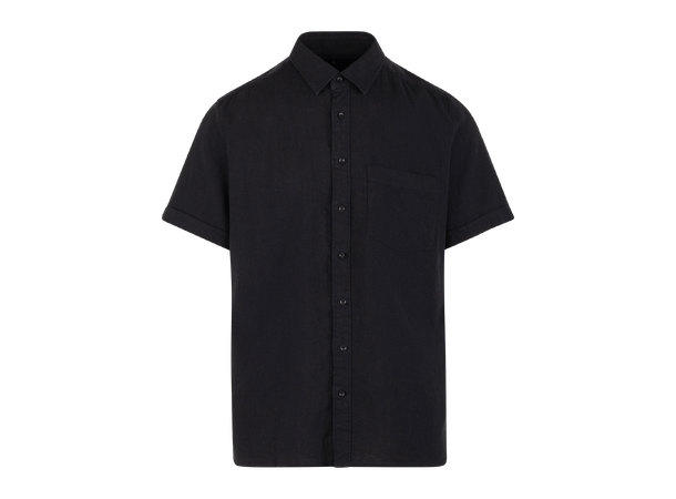 Moreno Shirt Black M Vintage wash SS linen Shirt 