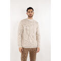 Mozart Sweater Chalk XL Neps knit r-neck