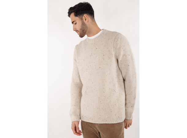 Mozart Sweater Chalk XL Neps knit r-neck 