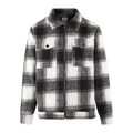Philipe Jacket Brown check XXL Wool zip jacket