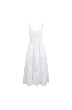 Adelen Dress Lace detail cotton strap dress