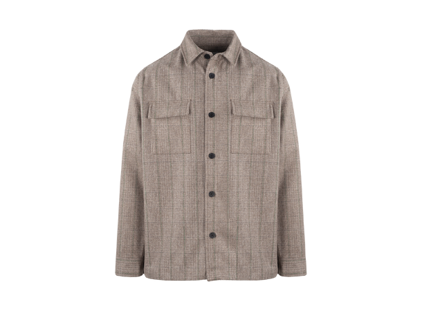 Ali Overshirt Brown Check M Wool Overshirt