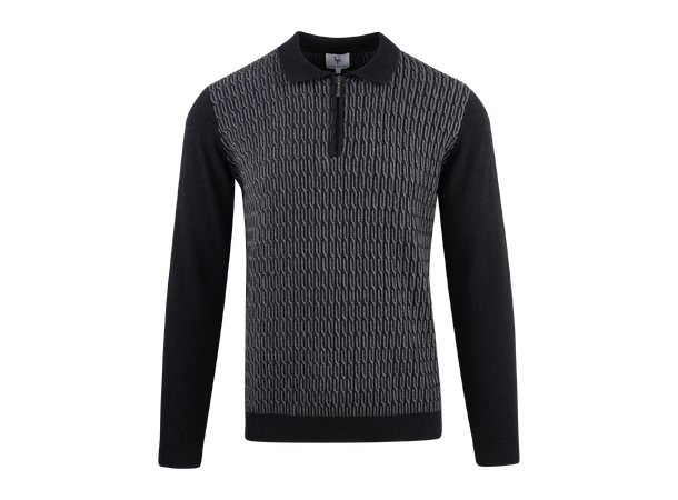 Balin Half-zip Black M Cabel knit half-zip pique 