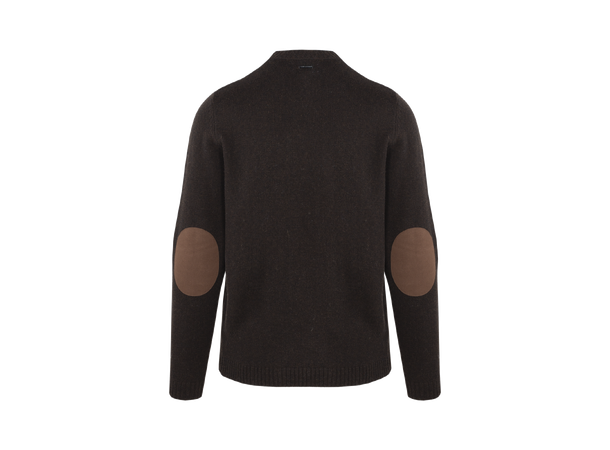 Basse Sweater Coffee M Lambswool with patch 