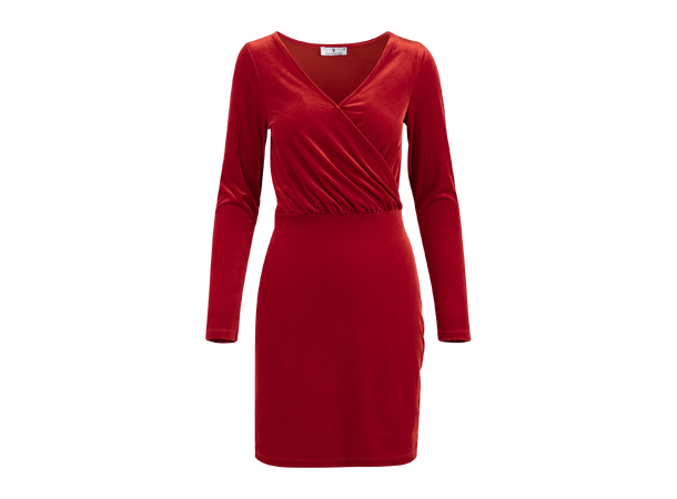 Bimbette Dress Red S Short velvet dress