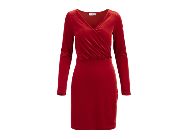 Bimbette Dress Red S Short velvet dress 