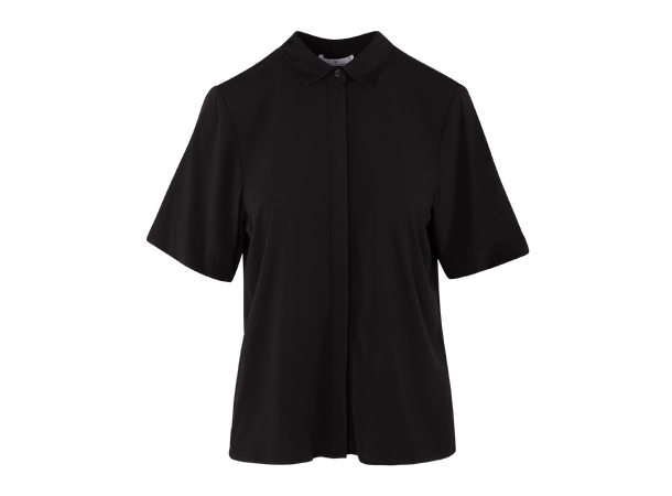 Bridget SS Shirt Black L Basic SS stretch blouse 