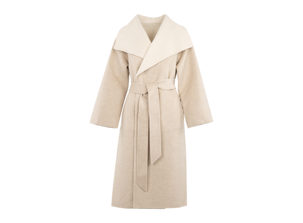 Camille Coat Light sand/Cream L Two coloured reversible coat