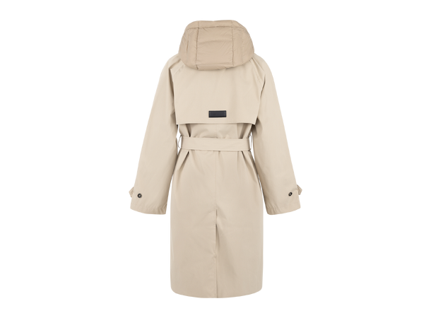 Eira Coat Silver Mink XL Technical trench with removable hood 