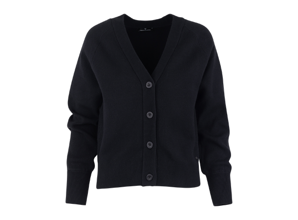 Black viscose cardigan top