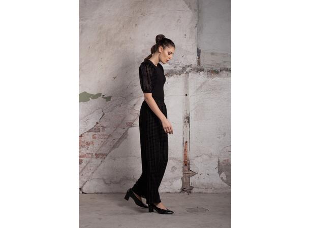 Erin Pants Black AOP S Wide party pant 