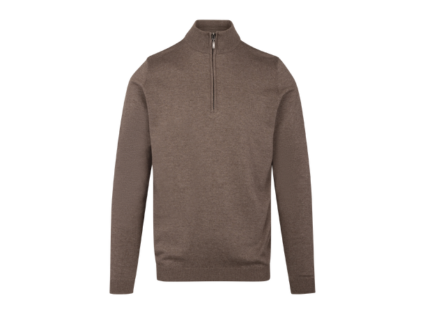 Espen Half-zip Mid Brown XXL Bamboo sweater 