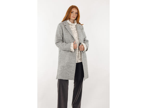 Hanni Coat Light grey S Loop knit wool coat