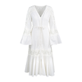 Jasmin Dress White S Cotton lace detail dress