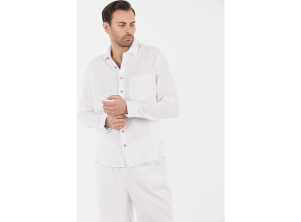 Keaton Shirt White XL Cotton gauze shirt 