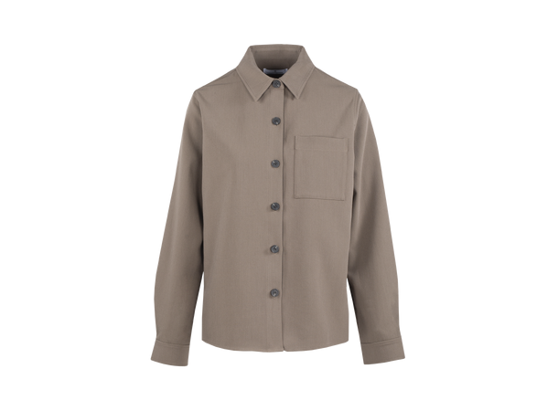 Kristalina Shirt Brown M Stretch overshirt 