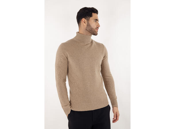 Lasse Sweater Oatmeal M Lambswool t-neck 