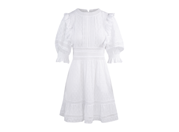 Leandra Dress White XS Organic cotton dress 