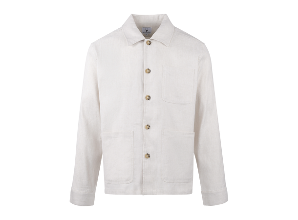 Mayk Overshirt Light sand melange XXL Oxford linen overshirt 