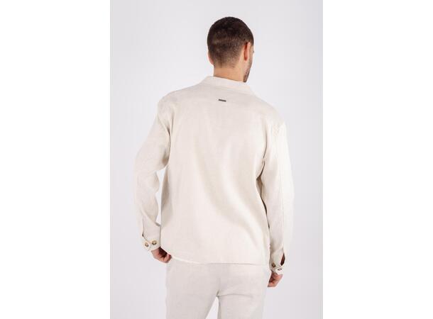 Mayk Overshirt Light sand melange XXL Oxford linen overshirt 