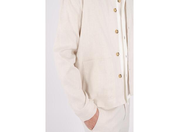 Mayk Overshirt Light sand melange XXL Oxford linen overshirt 