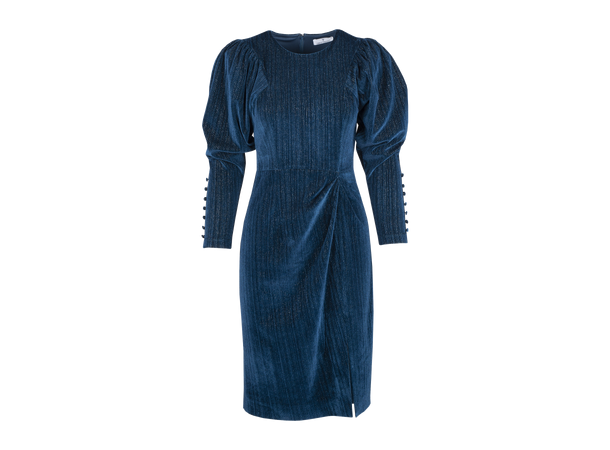 Melinda Dress Blue S Velour glitter party dress 