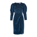 Melinda Dress Blue S Velour glitter party dress