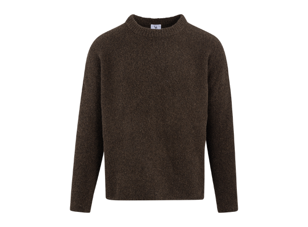 Perot Sweater Chocolate M Teddy knit mock neck