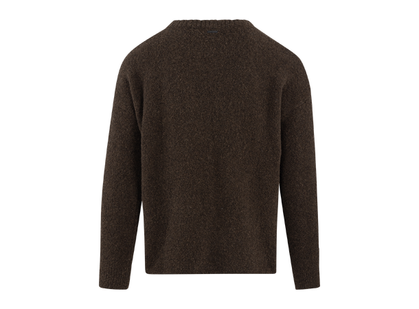 Perot Sweater Chocolate M Teddy knit mock neck