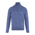 Phillis Half-zip Denim XL Fine knit merino sweater