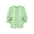 Rebekka Blouse Absinthe green S Organic cotton blouse