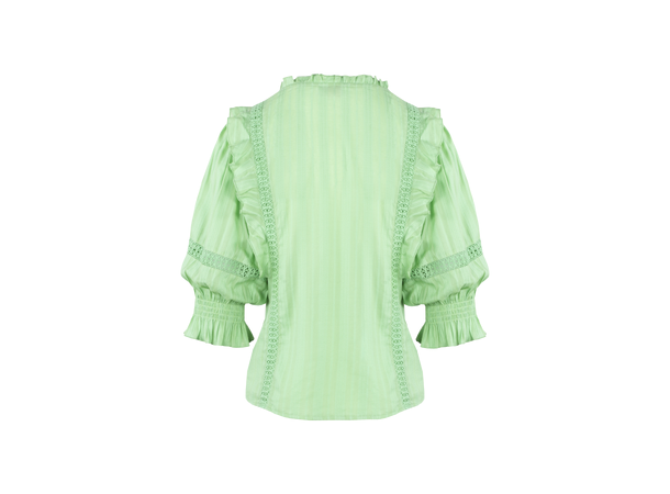 Rebekka Blouse Absinthe green S Organic cotton blouse 
