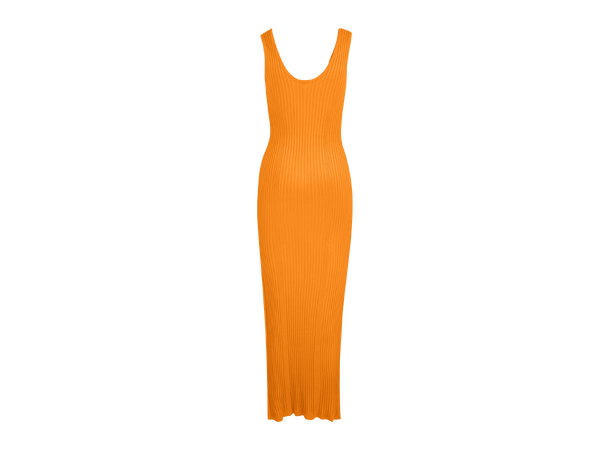 Stine midi dress Bright orange S Viscose knit midi dress 