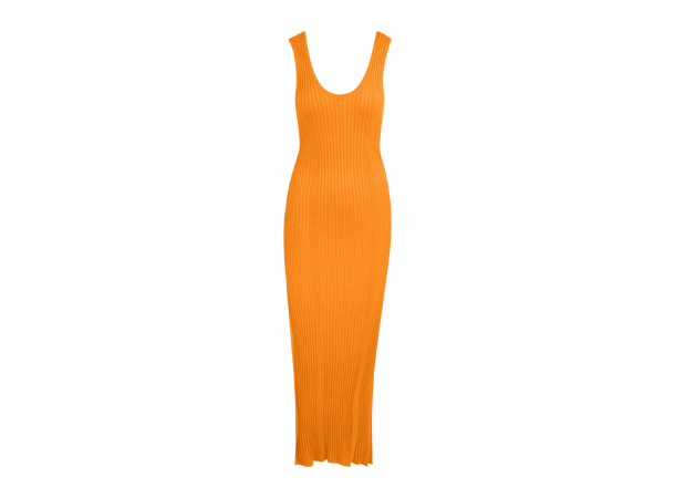 Stine midi dress Bright orange S Viscose knit midi dress 