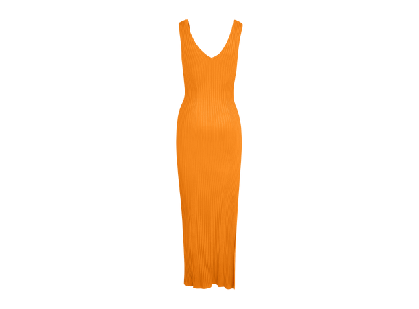 Stine midi dress Bright orange S Viscose knit midi dress 