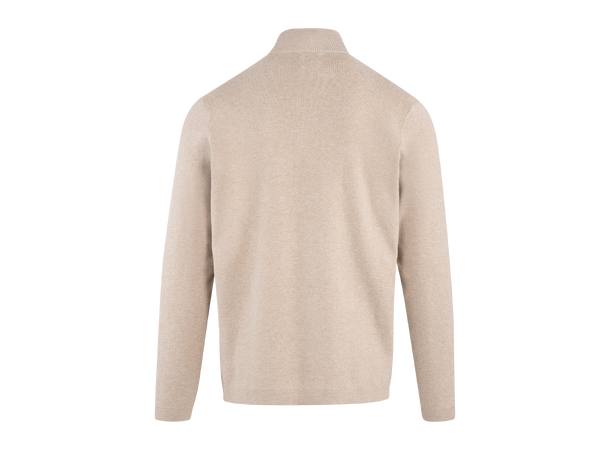 Trym Half-zip Sand XL Soft knit viscose sweater 