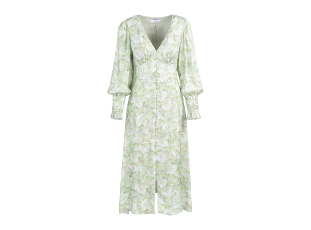 Ulrikke Dress Green AOP M Watercolour pattern dress 