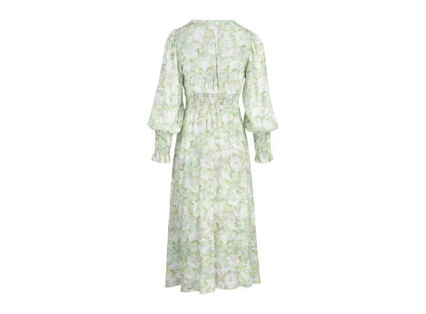 Ulrikke Dress Green AOP M Watercolour pattern dress