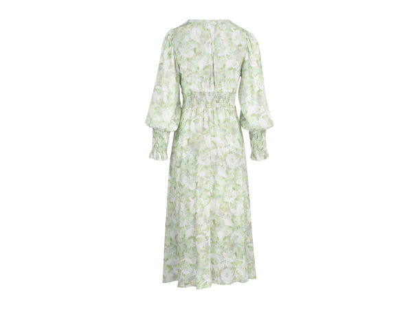 Ulrikke Dress Green AOP M Watercolour pattern dress 