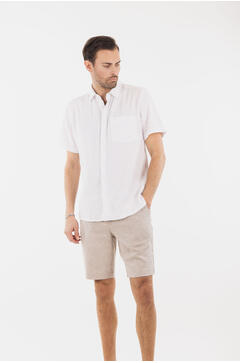 Valter Shorts Linen stretch herringbone shorts