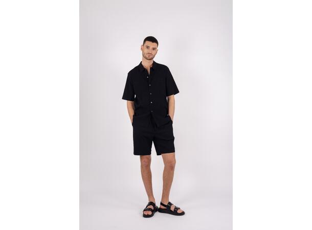 Yerik Shirt Black M Cotton crepe SS shirt 