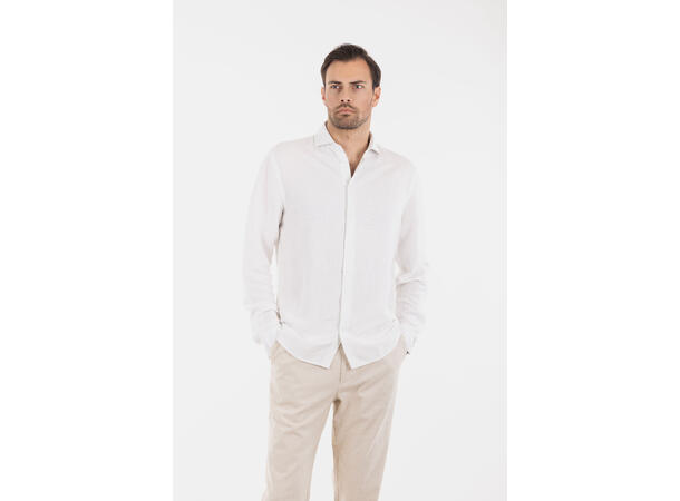 Yoselito shirt White XL Linen wide spread shirt 