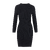 Flossie Dress Black XL Rib knit dress 