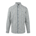 Arian Shirt Blue Multi L Striped linen shirt
