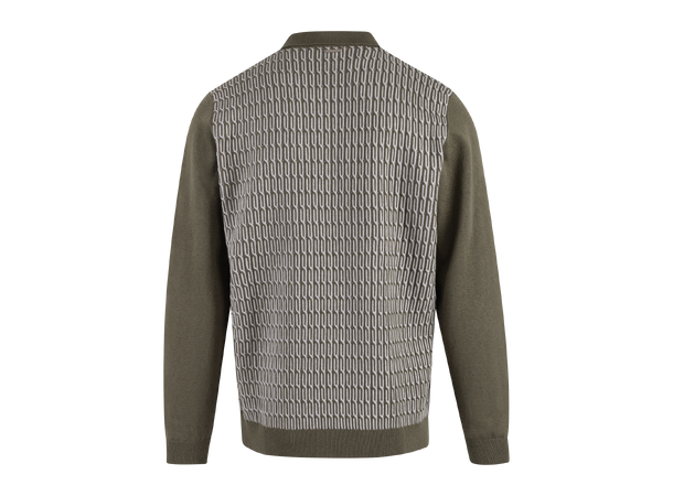 Balin Half-zip Dusty Olive L Cabel knit half-zip pique