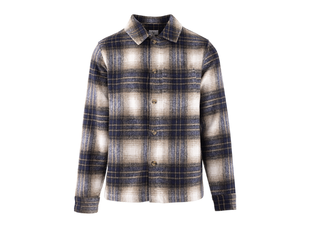 Bluestone Shirt Navy Multi S Check pattern wool shirt 