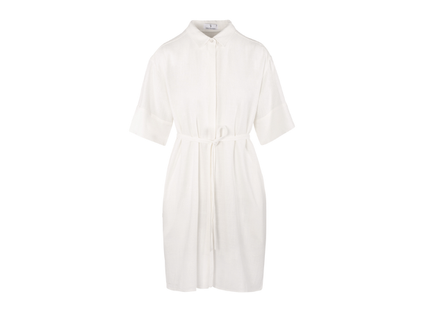 Brita Dress White M Linen shirt dress 