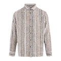 Cedrik Shirt Sand M Striped boxy shirt