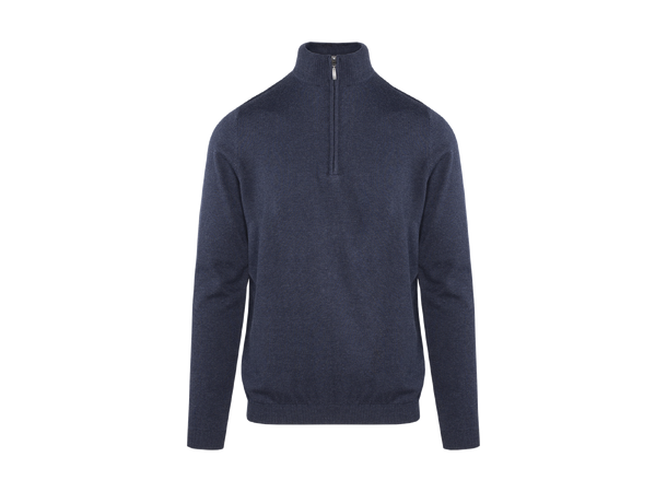 Espen Half-zip Navy L Bamboo sweater 